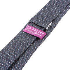 Grey Jewel Printed Silk Tie 7.5cm - Tie Doctor