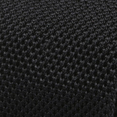 Black Pointed Silk Knitted Tie - Tie Doctor