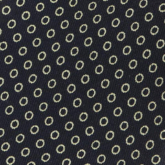 Navy & Green Circle Silk Tie 7.5cm - Tie Doctor