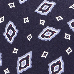 Rich Navy Diamonds Motif Silk Tie - Tie Doctor