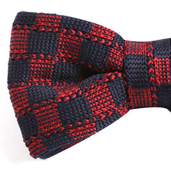 Red Patch Patterned Bow Tie - Tie Doctor