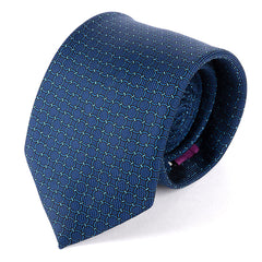 Navy Blue Links XL Macclesfield Silk Tie 8.5cm