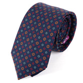 Tatton Blue Bloom Macclesfield Silk & Wool Tie 7.5cm