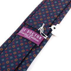 Tatton Blue Bloom Macclesfield Silk Tie 7.5cm