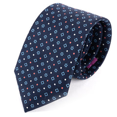 Blue Regents Floral Macclesfield Silk Tie 7.5cm