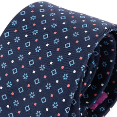 Blue Regents Floral Macclesfield Silk Tie 7.5cm