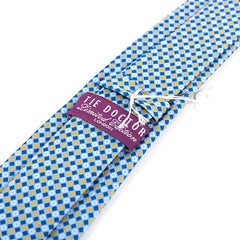 Blue Dorset Mosaic Macclesfield Silk Tie 7.5cm