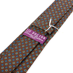 Brown Havana Bloom Macclesfield XL Silk Tie 8.5cm