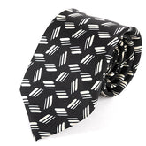 Neha Black Striped IMS Tie 7.5cm