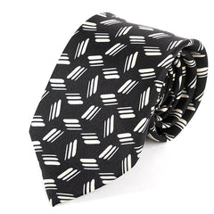 Neha Black Striped IMS Tie 7.5cm