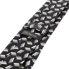 Neha Black Striped IMS Tie 7.5cm