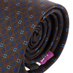 Brown Sable Bloom Macclesfield Silk Tie 7.5cm