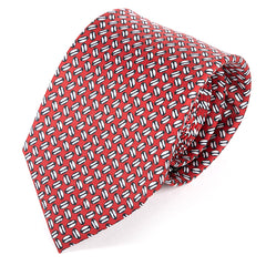 Red Rugby Ball Print IMS Tie 8cm