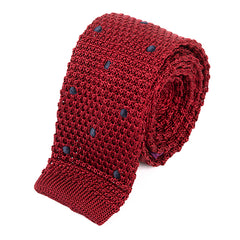 Red Dot Silk Knitted Tie 5.5cm