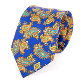 Blue & Orange Frederick Bold Paisley IMS Motif Tie