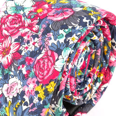 Pink and Blue Floral Cotton Tie 6.5cm
