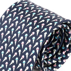 Blue Ice Cream Cone Tie