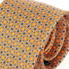 Orange Links Print IMS Tie 7.5cm