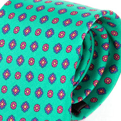 Signy Green Motif IMS Tie 7.5cm