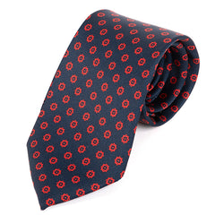 Black Windsor Eclipse Motif Tie 7.5cm