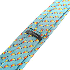 Light Blue Parrot Print IMS Tie 8cm