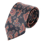 Black & Red Muted Bold Paisley IMS Motif Tie
