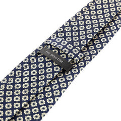 Veira Navy Blue IMS Print Tie 8cm