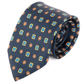 Navy Blue Nelie Floral Motif IMS Tie 7.5cm