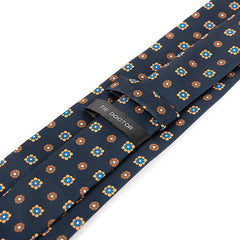 Navy Blue Nelie Floral Motif IMS Tie 7.5cm