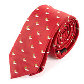 Red Duck Pattern Tie 6cm