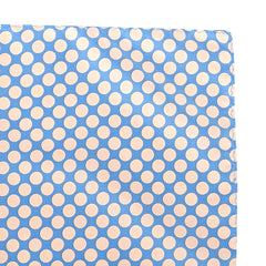 Light Blue & Brown Bold Dot Pocket Square 31cm