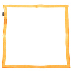 White & Orange Linen Pocket Square