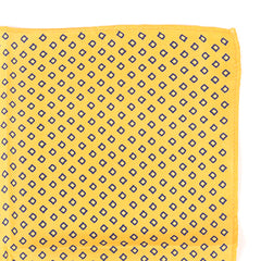 Yellow Squared Silk Pocket Square 32cm