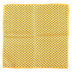 Yellow Squared Silk Pocket Square 32cm