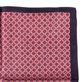 Mauve Mosaic Silk Pocket Square 32cm