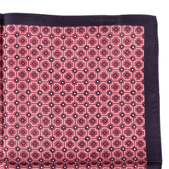 Mauve Mosaic Silk Pocket Square 32cm