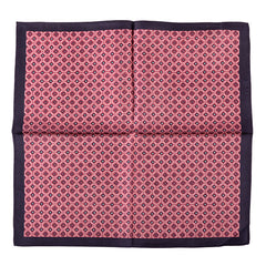 Mauve Mosaic Silk Pocket Square 32cm