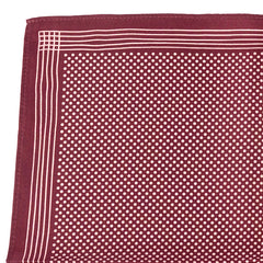 Purple Dotted Silk Pocket Square 32cm