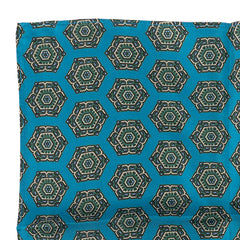 Gregor Blue Silk Pocket Square