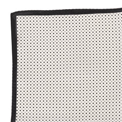 Whitehall XL Black Dot Silk Pocket Square 40cm