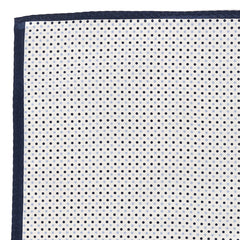 Whitehall XL Blue Dot Silk Pocket Square 40cm