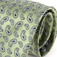 Green Paisley Silk Tie 8.5cm