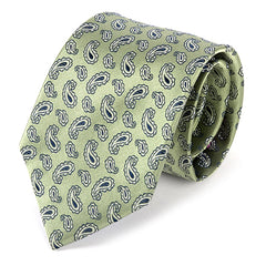 Green Paisley Silk Tie 8.5cm