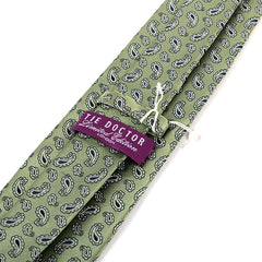 Green Paisley Silk Tie 8.5cm