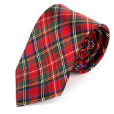 Red Tartan Silk Tie 7.5cm