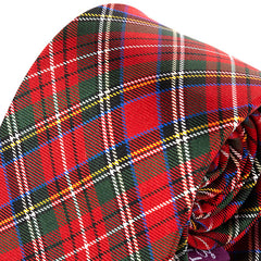 Red Tartan Silk Tie 7.5cm
