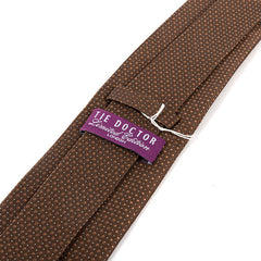 Brown Polka Dot Silk Tie 8cm
