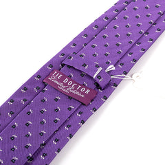 Purple Floral Print Wide Silk Tie 8cm