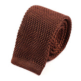 Brown Marl Silk Knitted Tie 5.5cm
