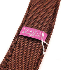Brown Marl Silk Knitted Tie 5.5cm